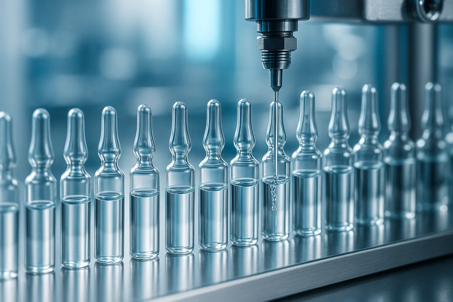 Pharmaceutical Filling Process Simple Compose Business Tacts